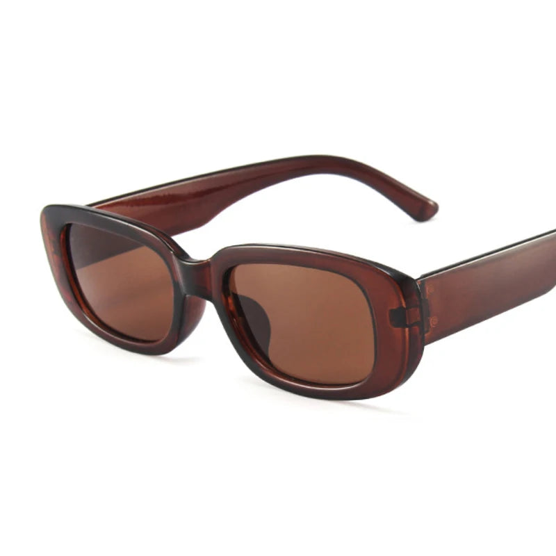 Lunettes de soleil carrées pour femmes — voyage, petit rectangle, mode, rétro, 2021