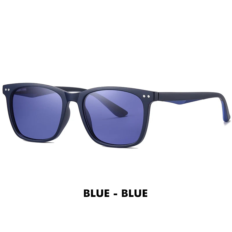 New Trend Square Sunglasses Polarized Sunglasses Men Women Retro Brown Ocean Blue Lens Anti-Glare UV400 Women's Sunglasses