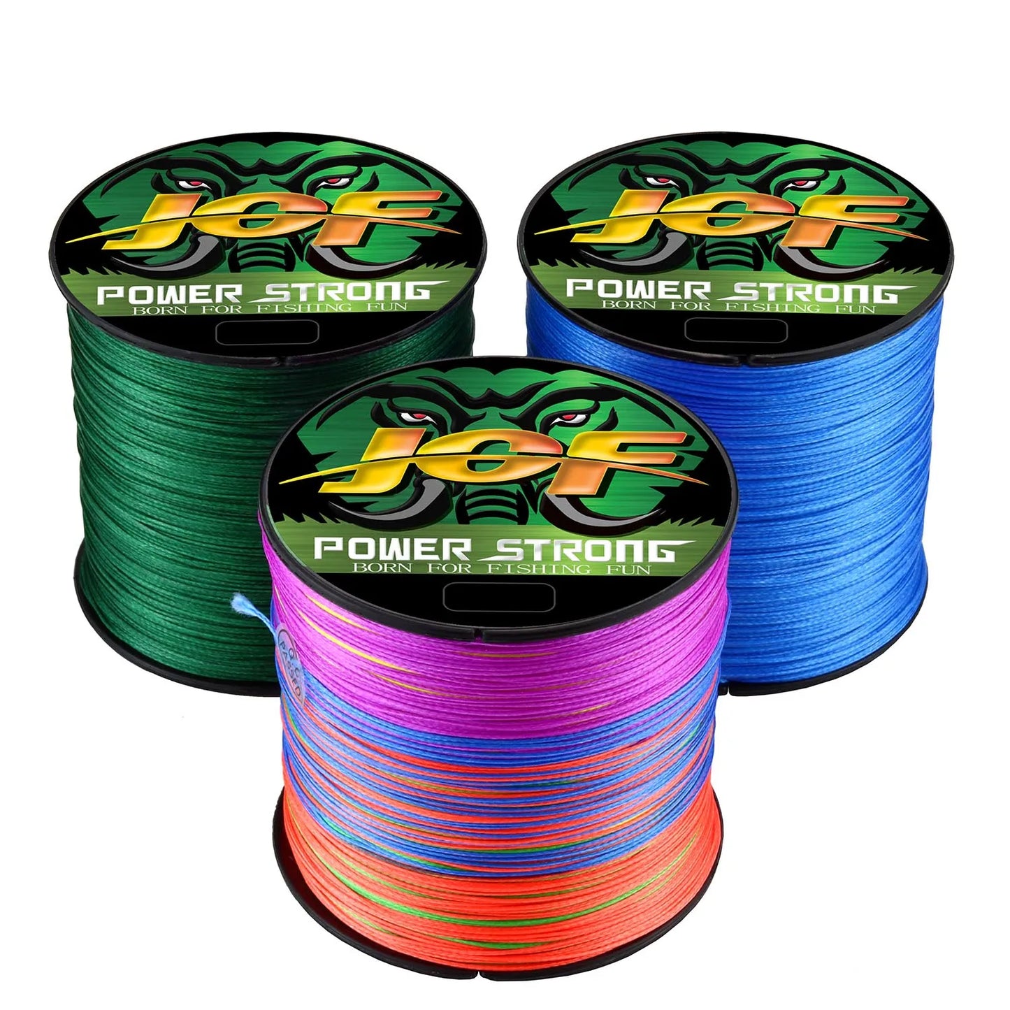 JOF-Ligne de pêche tressée Multimessieurs Carp Fly, 4 Brins, 100m, 300m, 500m, Multicolore, Japon Spinning Extreme PE, Bain Weave