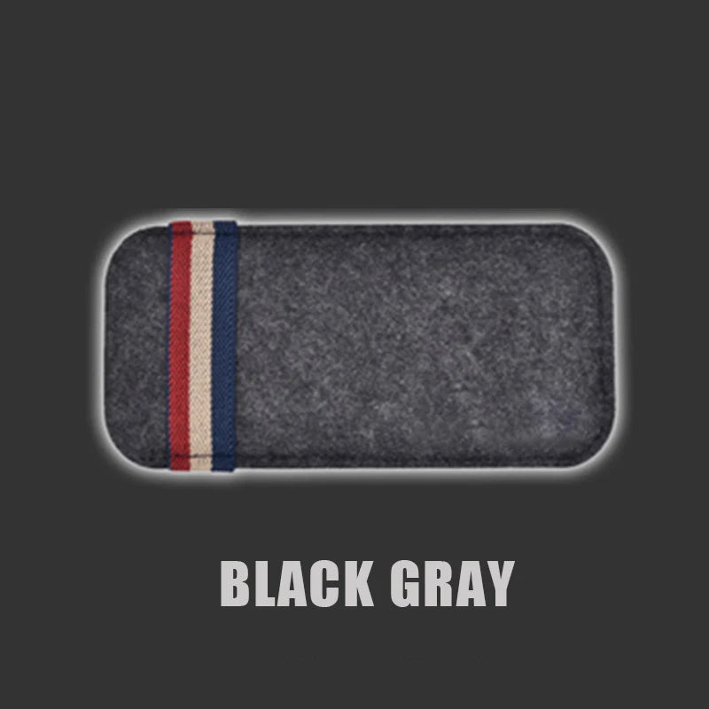 Estuche de fieltro para gafas de sol extragrande, bolsa de gafas de colores, estuche suave para gafas de montura LunUP, caja de gafas con banda elástica, compatible