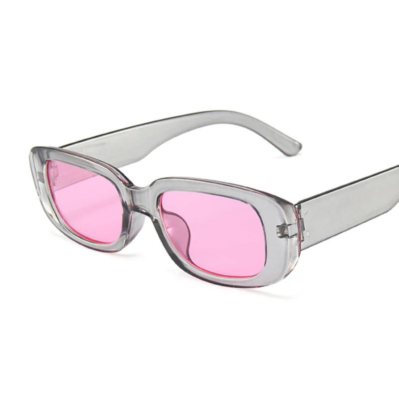 Lunettes de soleil carrées pour femmes — voyage, petit rectangle, mode, rétro, 2021