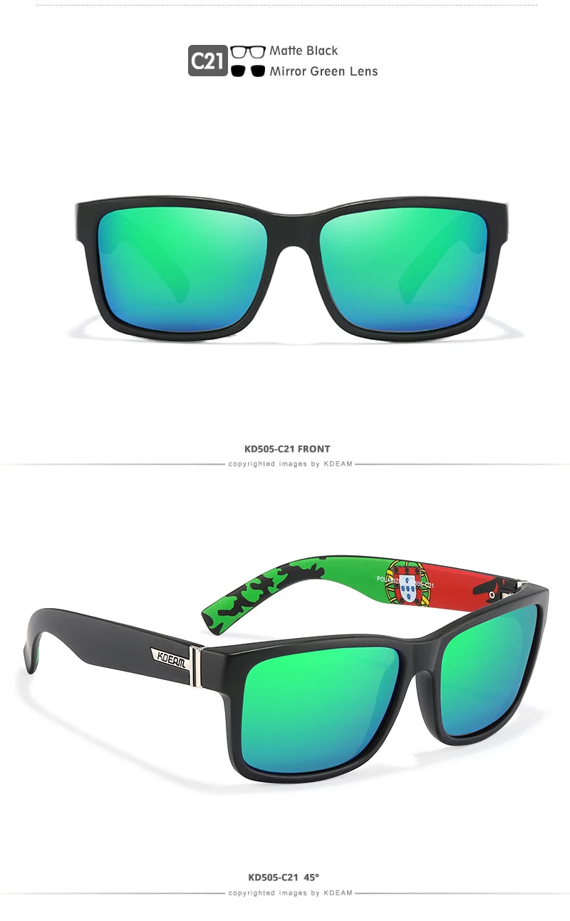 Lunettes de soleil sport polarisées — couleurs choquantes, conduite extérieur, photochromiques, avec boîte