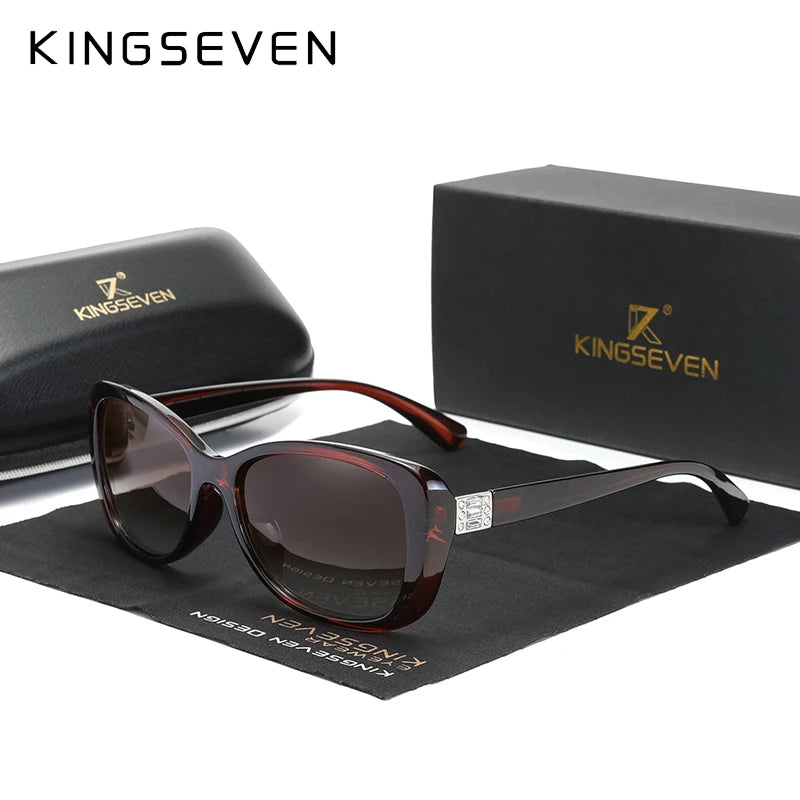 KINGSEVEN Young Style Women's Sunglasses Gradient Polarized Lens Luxury Design Elegant Ladies Sunglasses for Women