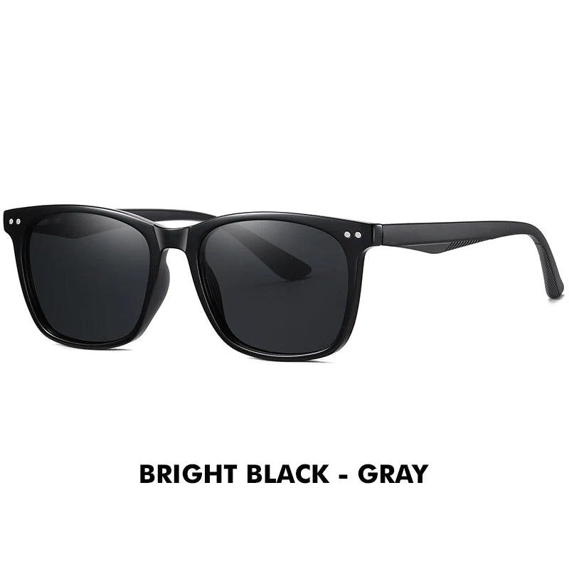 New Trend Square Sunglasses Polarized Sunglasses Men Women Retro Brown Ocean Blue Lens Anti-Glare UV400 Women's Sunglasses