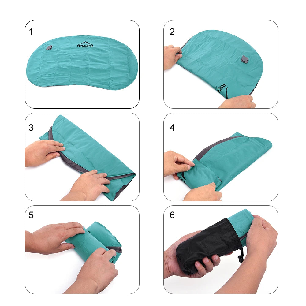 Widesea – oreiller gonflable Portable, équipement de Camping, coussin d'air pliable et compressible, protection extérieure, équipement de couchage pour le tourisme