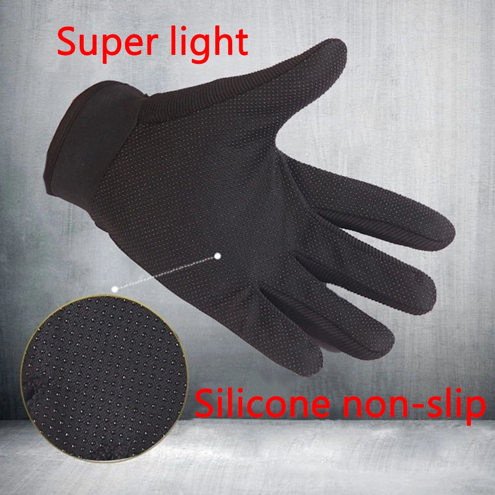 Gants de pêche d'été respirants, gants d'équitation en plein air pour hommes et femmes, légers, antidérapants, doigt complet, sans doigts