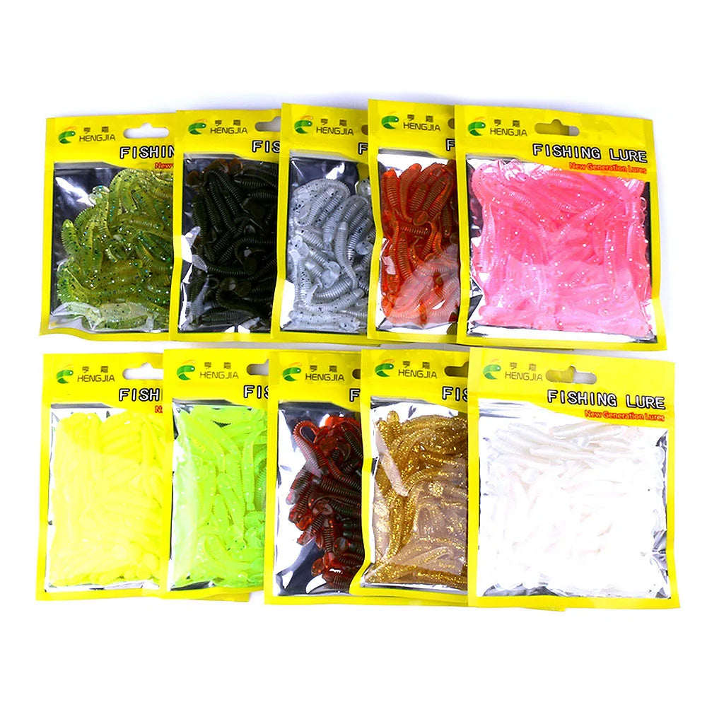 Leurre souple en silicone 4,5 cm avec queue en T — nageur, pêche carpe, black-bass, brochet