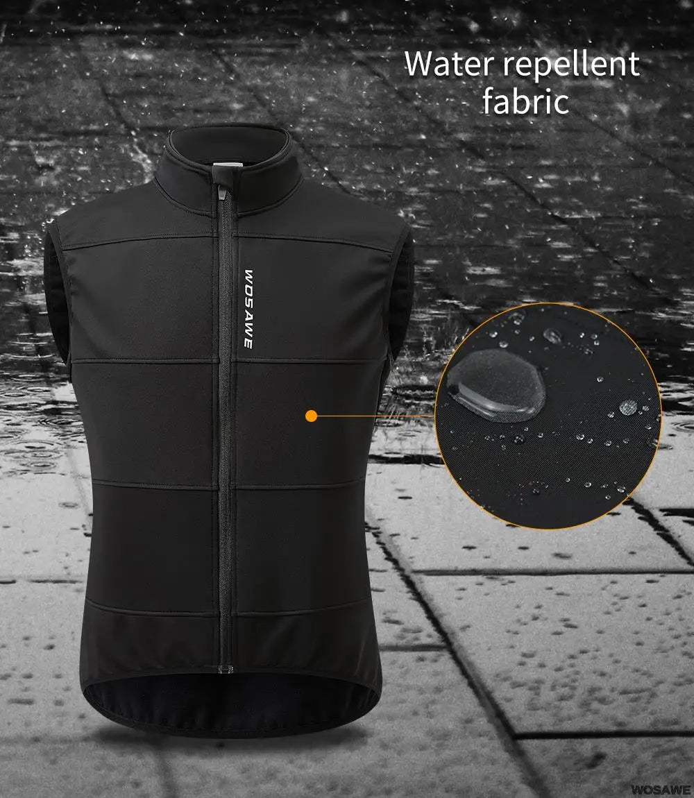 Gilet de cyclisme hiver thermique polaire sans manches — chaud, automne, vélo