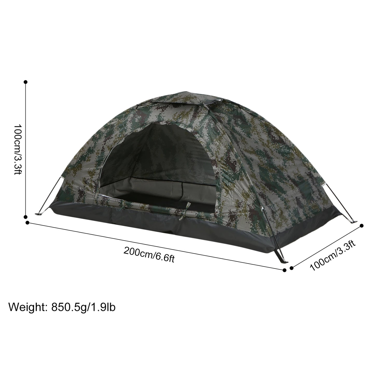 Tomshoo – tente de Camping ultralégère pour 1/2 personnes, monocouche, Portable, randonnée, revêtement Anti-UV, UPF 30 +, pour la pêche en plein air sur la plage
