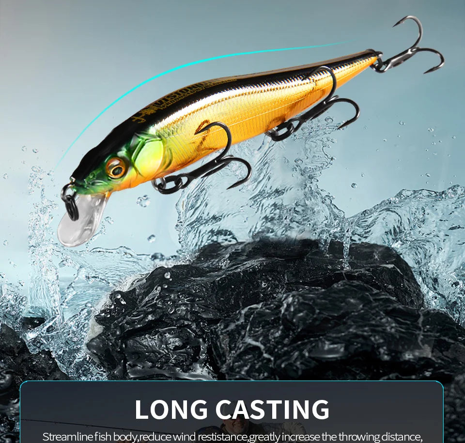 BEARKING 9.8 cm 10g SP plongée 2.1 m professionnel vairon Wobbler leurres de pêche qualité jerkbaits appât artificiel prédateur s'attaque