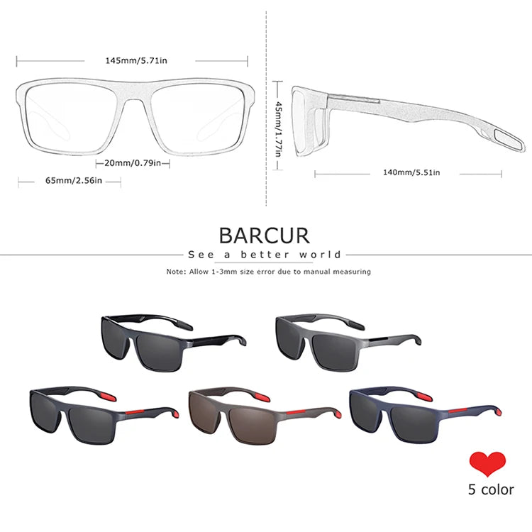 Lunettes de soleil polarisées TR90 ultralégères — vintage, carrées, homme et femme