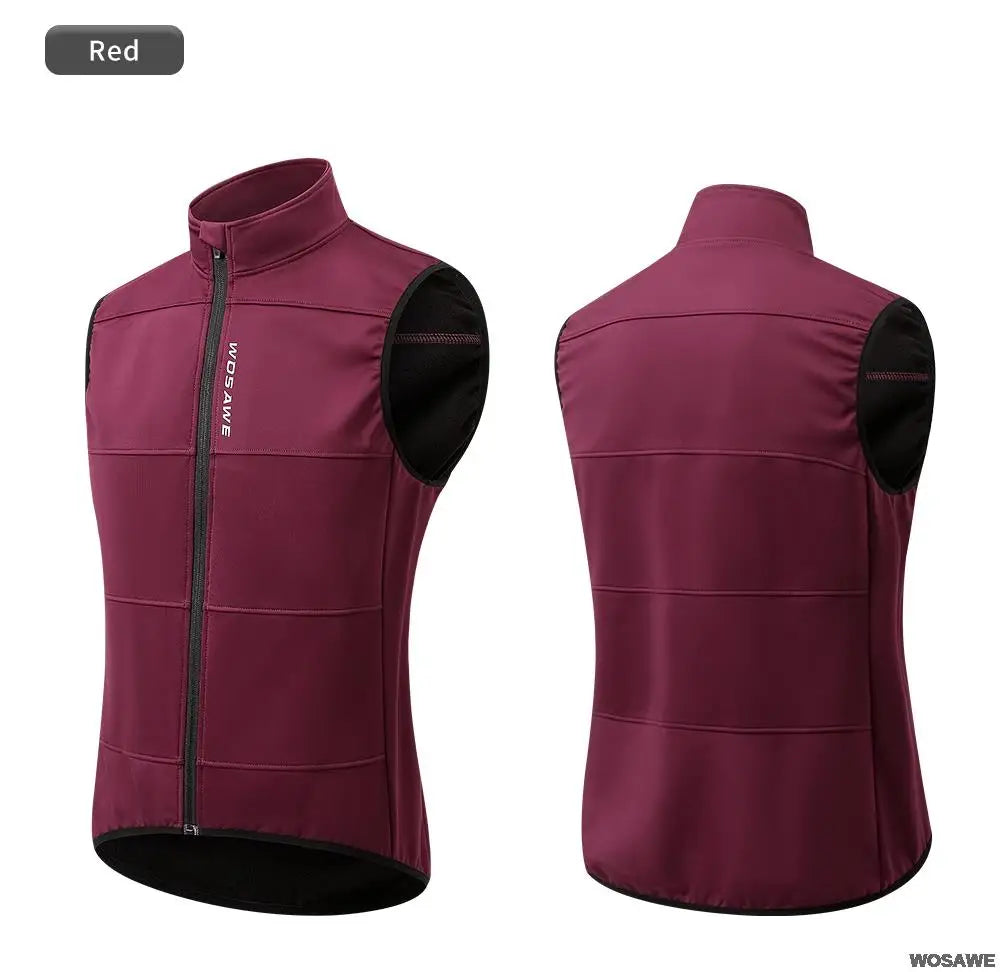 Gilet de cyclisme hiver thermique polaire sans manches — chaud, automne, vélo