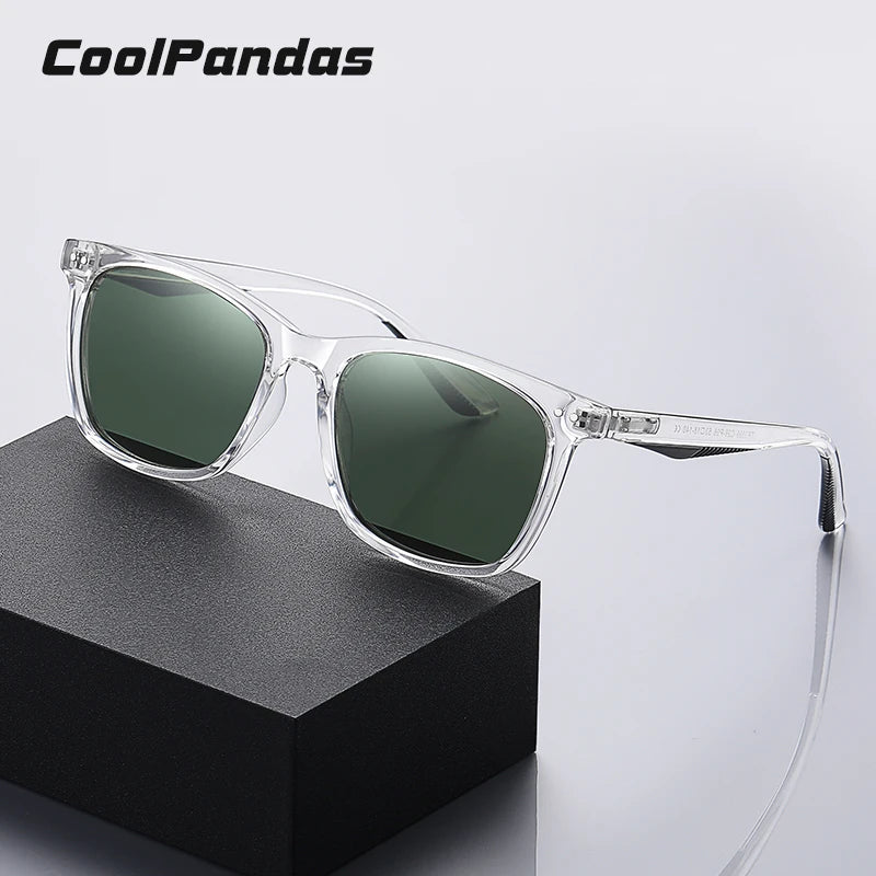 New Trend Square Sunglasses Polarized Sunglasses Men Women Retro Brown Ocean Blue Lens Anti-Glare UV400 Women's Sunglasses
