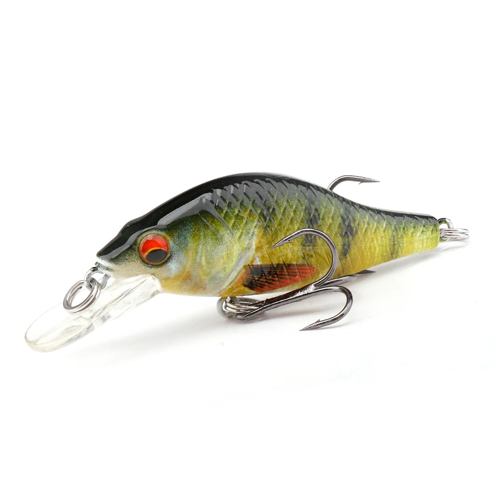 GOBASS 50/70/90mm manivelle leurre de pêche vairon noir filature leurres pour la pêche flottant Wobbler pour brochet japon appât artificiel