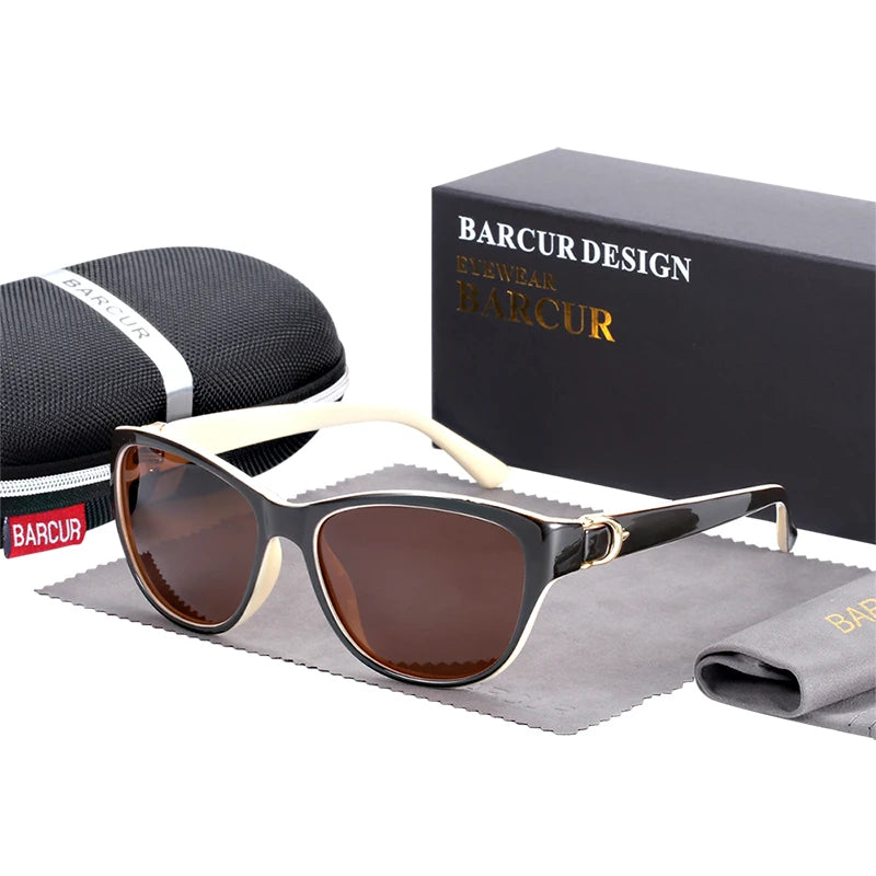Lunettes de soleil femme TR90 — dégradé, UV400, œil de chat, polarisées