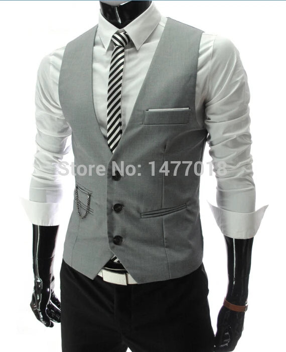 Gilet de Costume Homme Slim Fit M-7XL Nouvelle Collection 2026 – Gilet Décontracté et Habillé Sans Manches pour Homme
