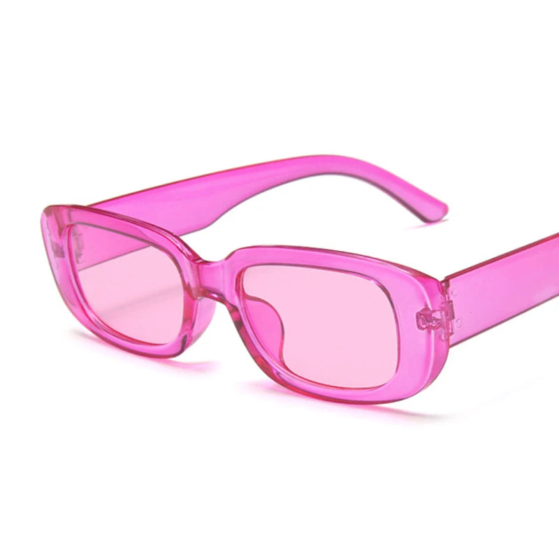 Lunettes de soleil carrées pour femmes — voyage, petit rectangle, mode, rétro, 2021