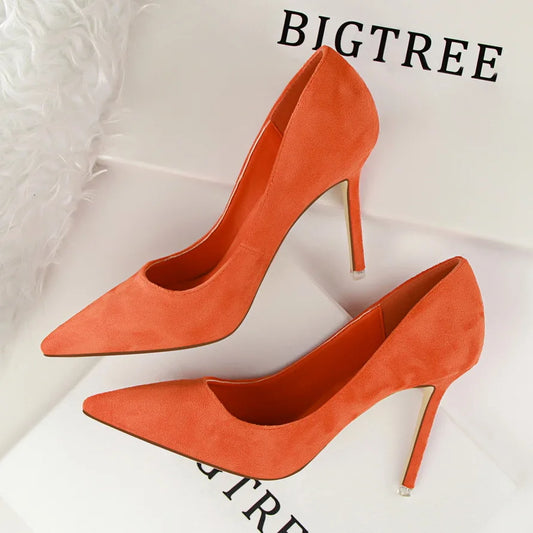 BIGTREE Women's High Heel Pointed Toe Pumps, Fashion Casual Shoes