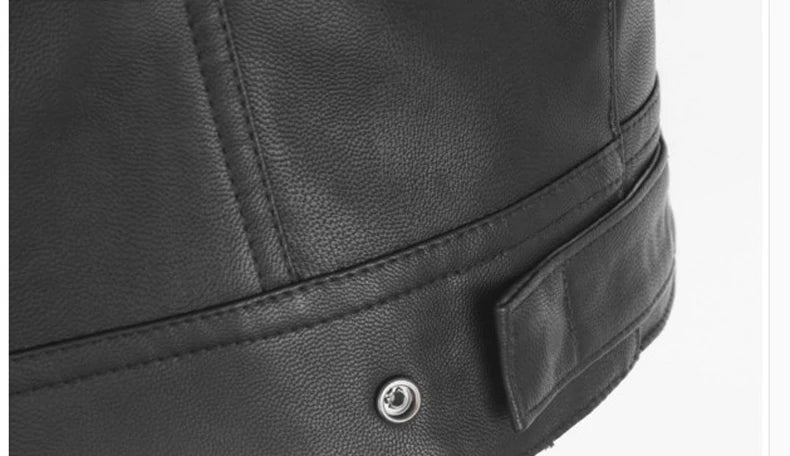 Gilet moto en cuir pour homme — punk, noir, printemps, veste biker