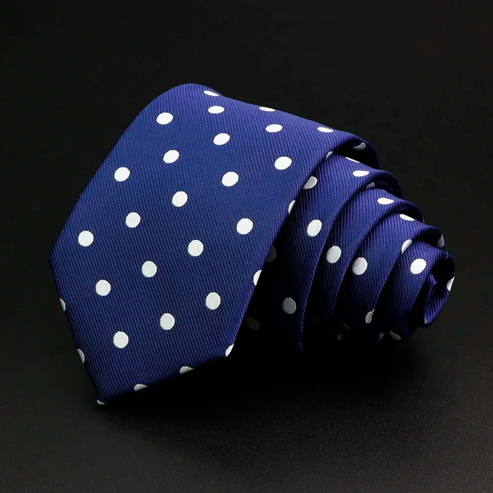 Nouvelle cravate pour hommes classique rayure 7 cm Jacquard rouge bleu vert cravate usage quotidien cravate robe de soirée de mariage accessoires cadeau pour homme