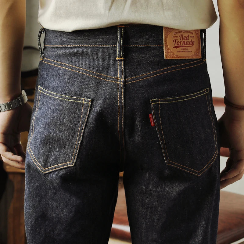 Jean pour hommes 14oz — lisière rouge, brut, selvedge, pantalon en denim de qualité