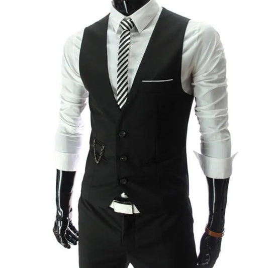 Chaleco de Traje para Hombre Slim Fit M-7XL Nueva Colección 2026 – Chaleco Casual y Formal Sin Mangas para Hombre