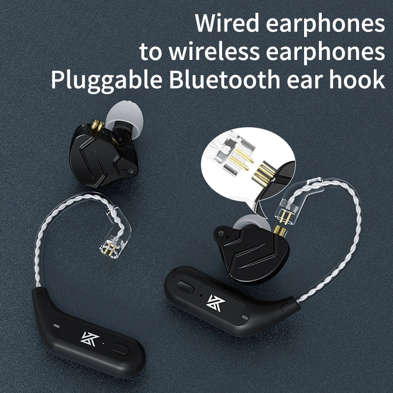 KZ AZ09 HD Bluetooth Ear Hook Earphone Cable Wireless HIFI Upgrade Cable with Charging Case