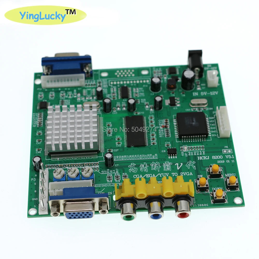 Jeu d'arcade RGB/CGA/EGA/YUV vers double VGA HD, carte adaptateur de convertisseur vidéo GBS-8220