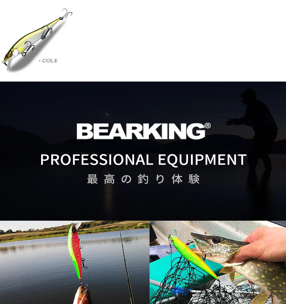BEARKING 9.8 cm 10g SP plongée 2.1 m professionnel vairon Wobbler leurres de pêche qualité jerkbaits appât artificiel prédateur s'attaque