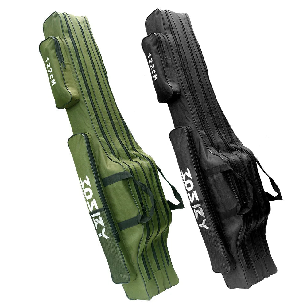 Porte-canne à pêche pliable et Portable, sac de rangement pour outils de moulinet, étui 122cm / 152cm / 182cm