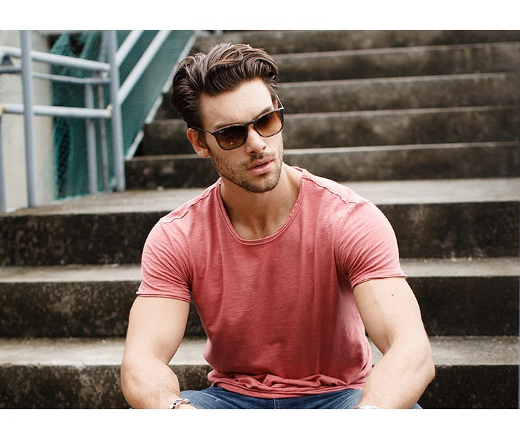 100% coton hommes T-shirt décontracté doux Fitness été mince T-shirts hommes vêtements de maison col rond à manches courtes solide T-shirt pour hommes