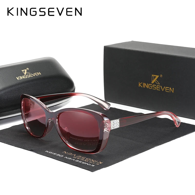 KINGSEVEN Young Style Women's Sunglasses Gradient Polarized Lens Luxury Design Elegant Ladies Sunglasses for Women