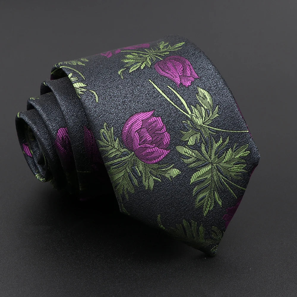 Nouveauté hommes cravate florale plume wapiti motif géométrique rouge bleu cravates loisirs affaires usage quotidien cravate cadeau de fête de mariage