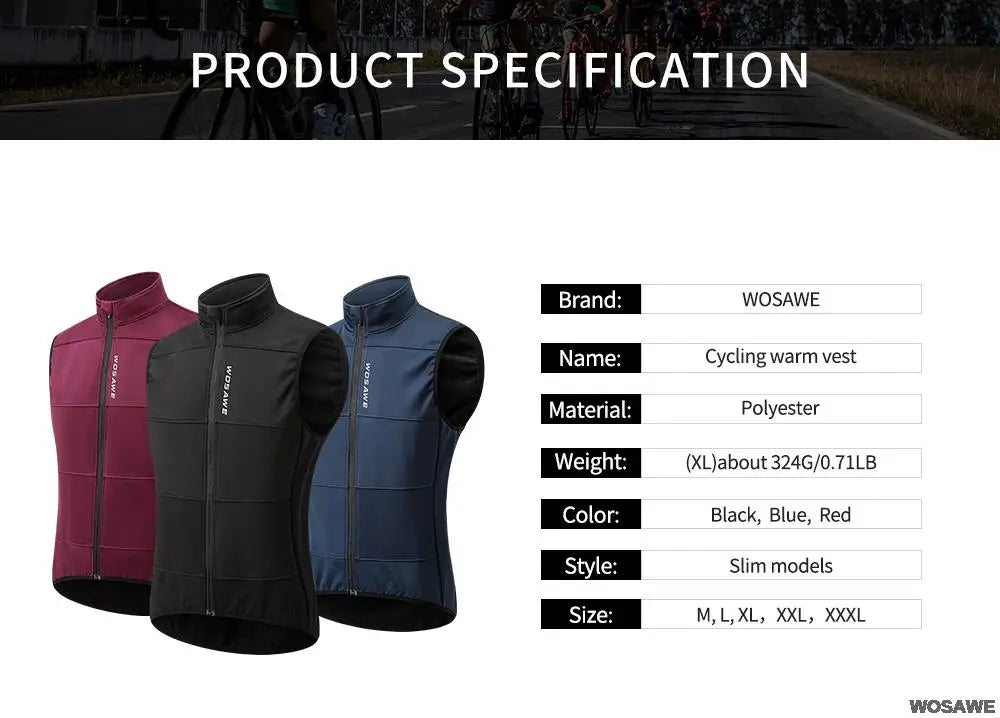 Gilet de cyclisme hiver thermique polaire sans manches — chaud, automne, vélo