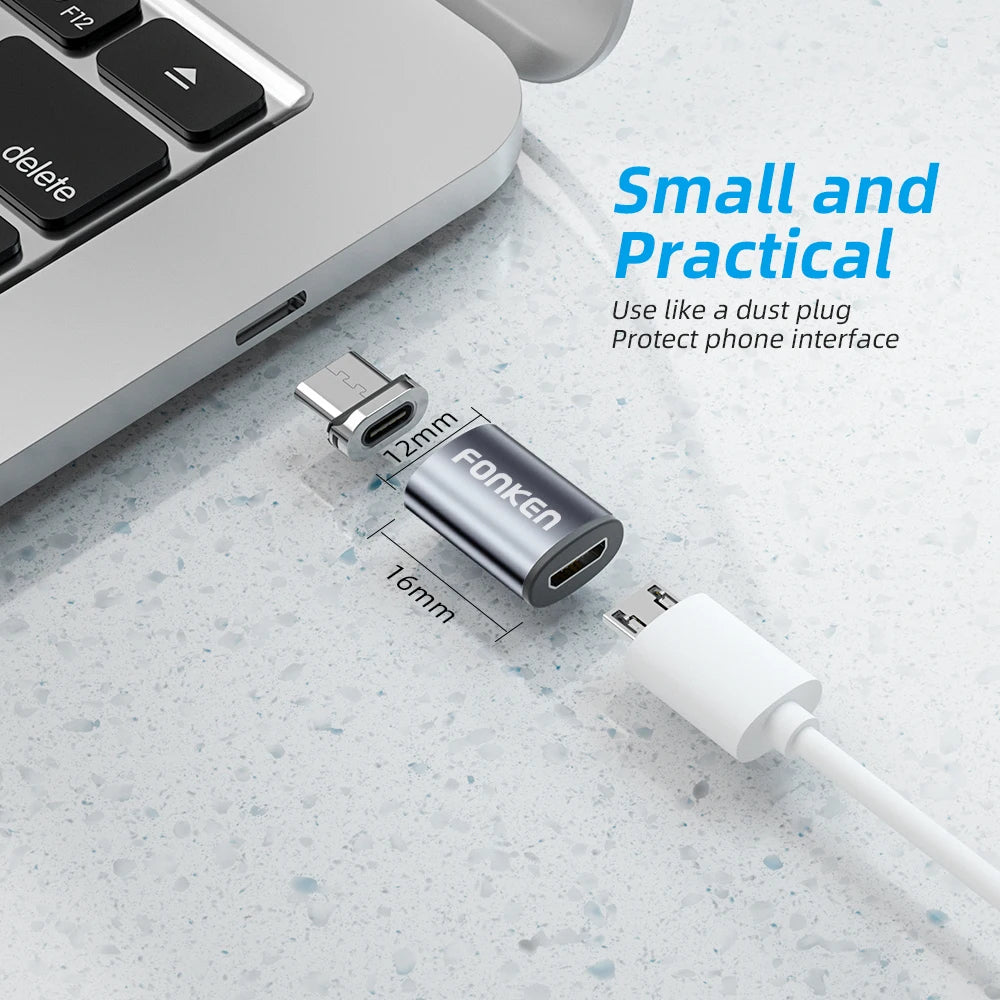 Connecteur Magnétique Adaptateur Téléphone — Micro USB Aimant Type C Android