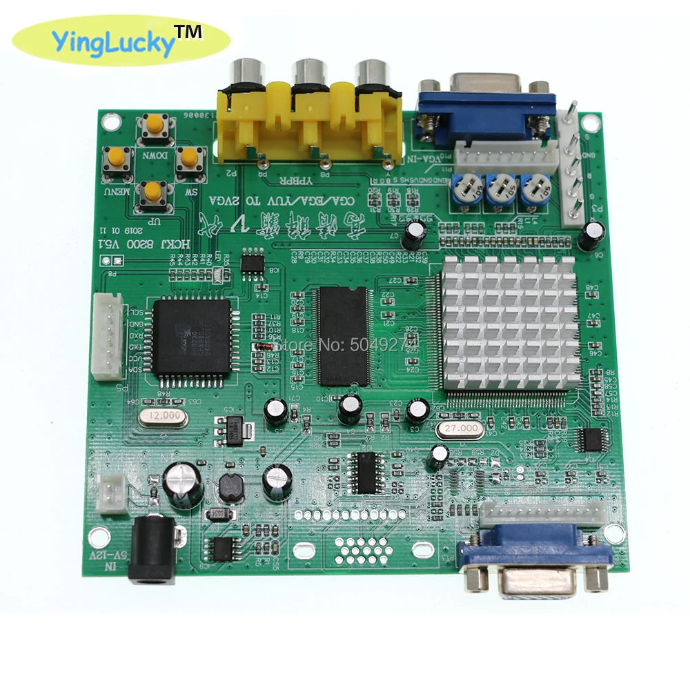 Jeu d'arcade RGB/CGA/EGA/YUV vers double VGA HD, carte adaptateur de convertisseur vidéo GBS-8220