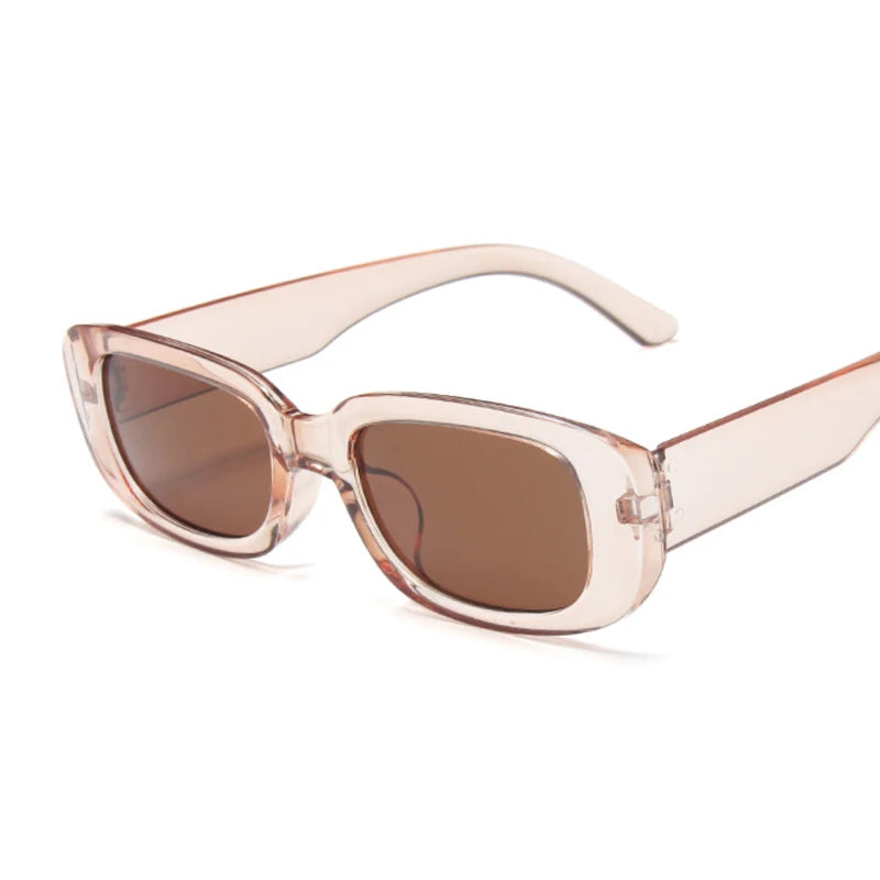 Lunettes de soleil carrées pour femmes — voyage, petit rectangle, mode, rétro, 2021