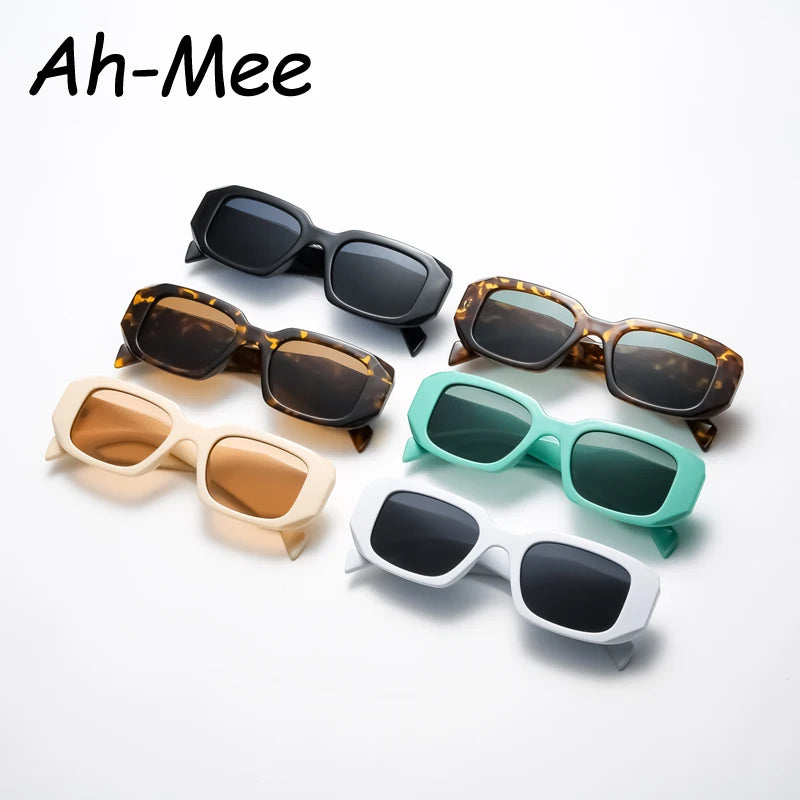 Lunettes de soleil femme carrées — vintage, voyage, petit rectangle, mode, rétro