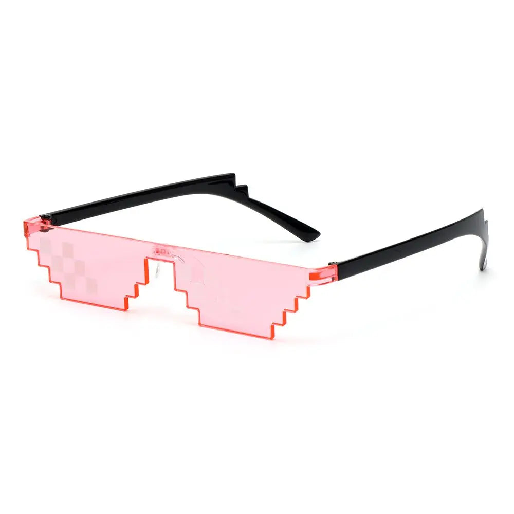 Lunettes de soleil mosaïque pixel rétro — gamer, robot, cosplay, anniversaire, nouveau design