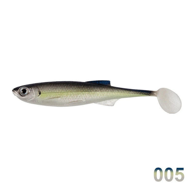 D1 – lot d'appâts souples en Silicone pour la pêche, pack de leurres pour attraper des poissons tels que les bars, les brochets et les perches, matériel pour pêcher, 75mm/100mm, 5 pièces par lot, 2020
