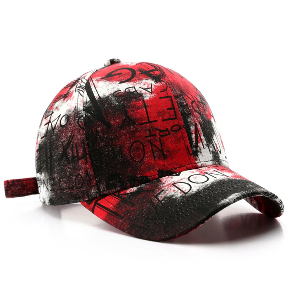 FS Black Red Graffiti Baseball Caps for Men Luxury Brand Women Hat Snapback Hip Hop Cap Street Trucker Hats Casquettes Men