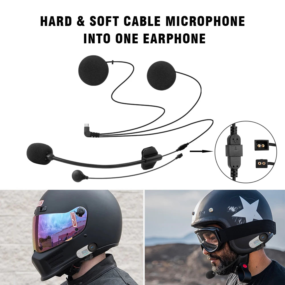 Auriculares de intercomunicación Bluetooth FreedConn para motocicleta, auriculares inalámbricos para casco de motocicleta, intercomunicador con pantalla LCD y FM
