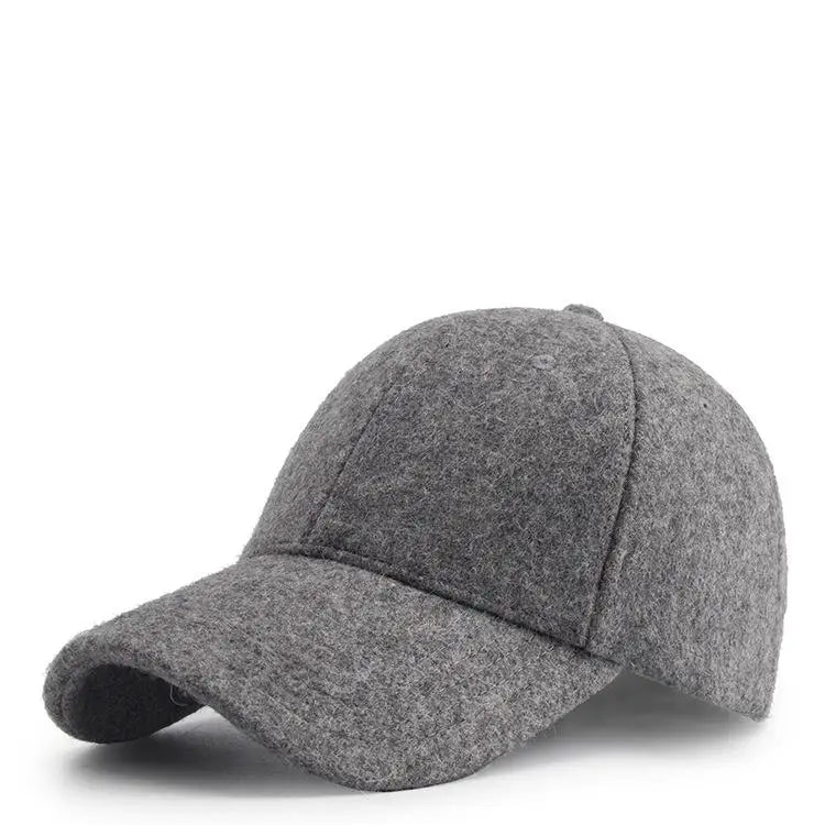 Casquette de baseball en laine unisexe — chapeau d'hiver épais et chaud (v2)