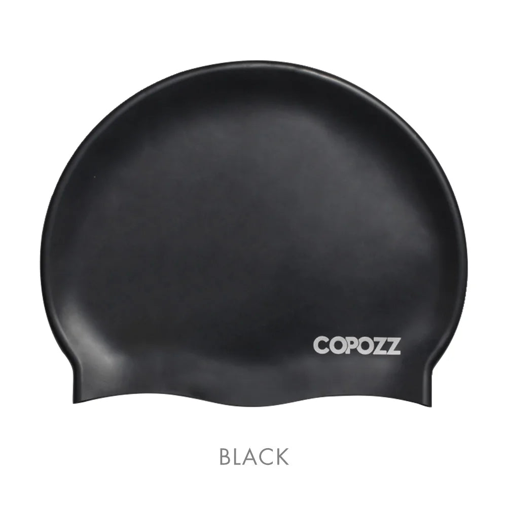 Copozz hommes élastique chapeau de natation grande taille vêtements de natation professionnel adultes imperméable chapeau de natation Silicone bonnets de natation