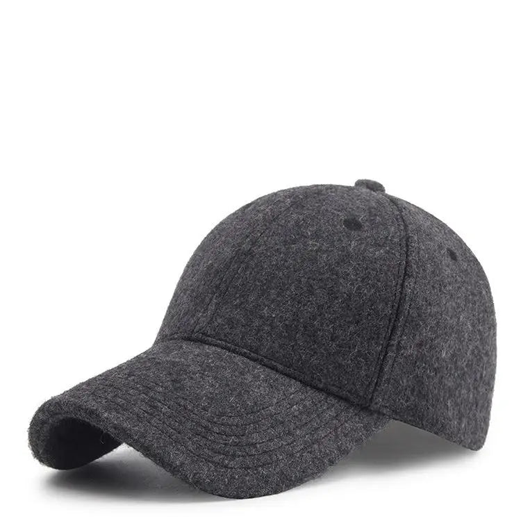 Casquette de baseball en laine unisexe — chapeau d'hiver épais et chaud (v2)