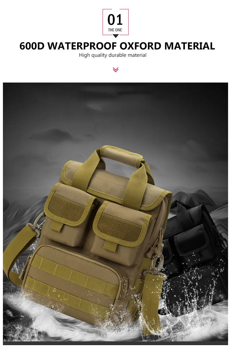 Sac à bandoulière imperméable pour homme, sac à bandoulière extérieur, sacs de messager initiés, sac à ceinture unique CamSolomon, sacs à main