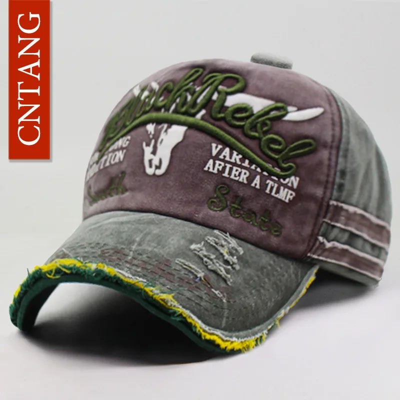 CNTANG Summer Fashion Vintage Baseball Cap Casual Washed Cotton Snapback Embroidery Caps For Men Women Fashion Hat Unisex Gorras