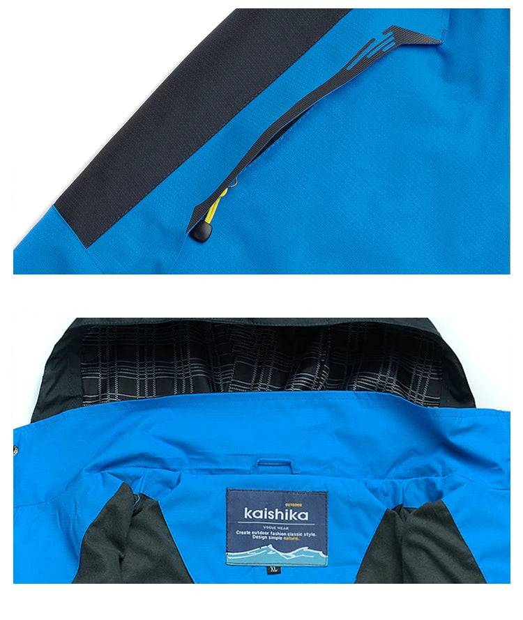 TRVLWEGO Camping randonnée veste hommes automne Sports de plein air manteaux escalade Trekking coupe-vent voyage imperméable vestes noir