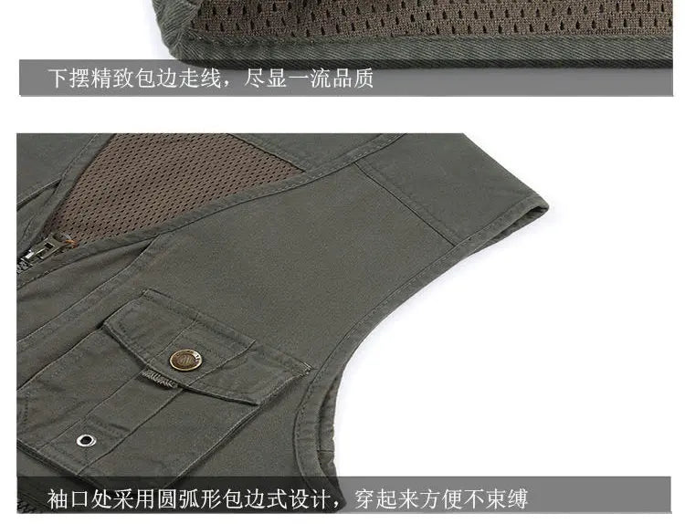 Gilet à col en V avec poches multifonctions pour hommes, gilets de loisirs pour hommes, gilets à chevrons, design décontracté, 4XL, printemps et automne