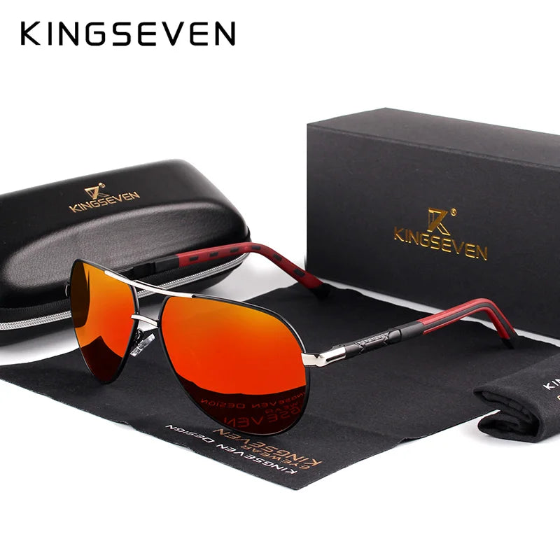 Lunettes de soleil homme vintage aluminium polarisées — classique, revêtement miroir, conduite